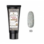 PolyGel UV /LED pentru unghii false FSM Jelly Glitter Powder Gel 30 ML G03 Argintiu cu Reflexii PolyGel UV /LED pentru unghii false FSM Jelly Glitter Powder Gel 30 ML G03 Argintiu cu Reflexii